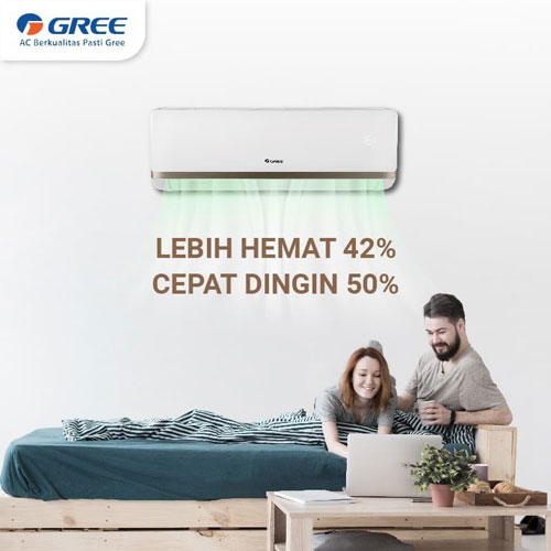 Gree AC Combo Split Inverter 2 Koneksi Series 1/2 PK + 1/2 PK - GWC-0505CS